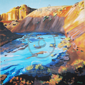"Desert Fantasy", 36" square acrylic